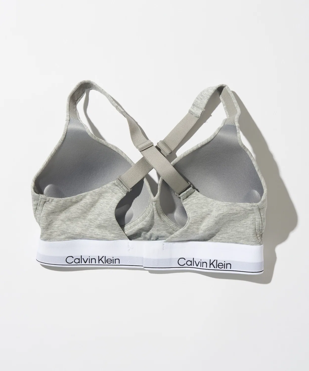 Женский бра без косточек с логотипом Calvin Klein, Серый — фото 3