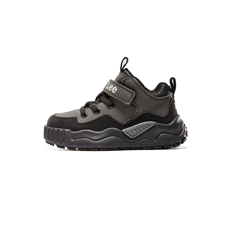 Детские ботинки из экокожи для прогулок с закрытым носком Lee, Dark Gray