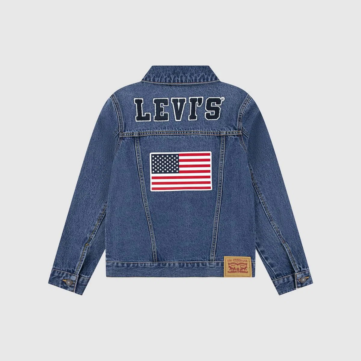Куртка дальнобойщика с нашивками, для мальчиков 8-20 лет Levi's, Bristol - Blue — фото 2