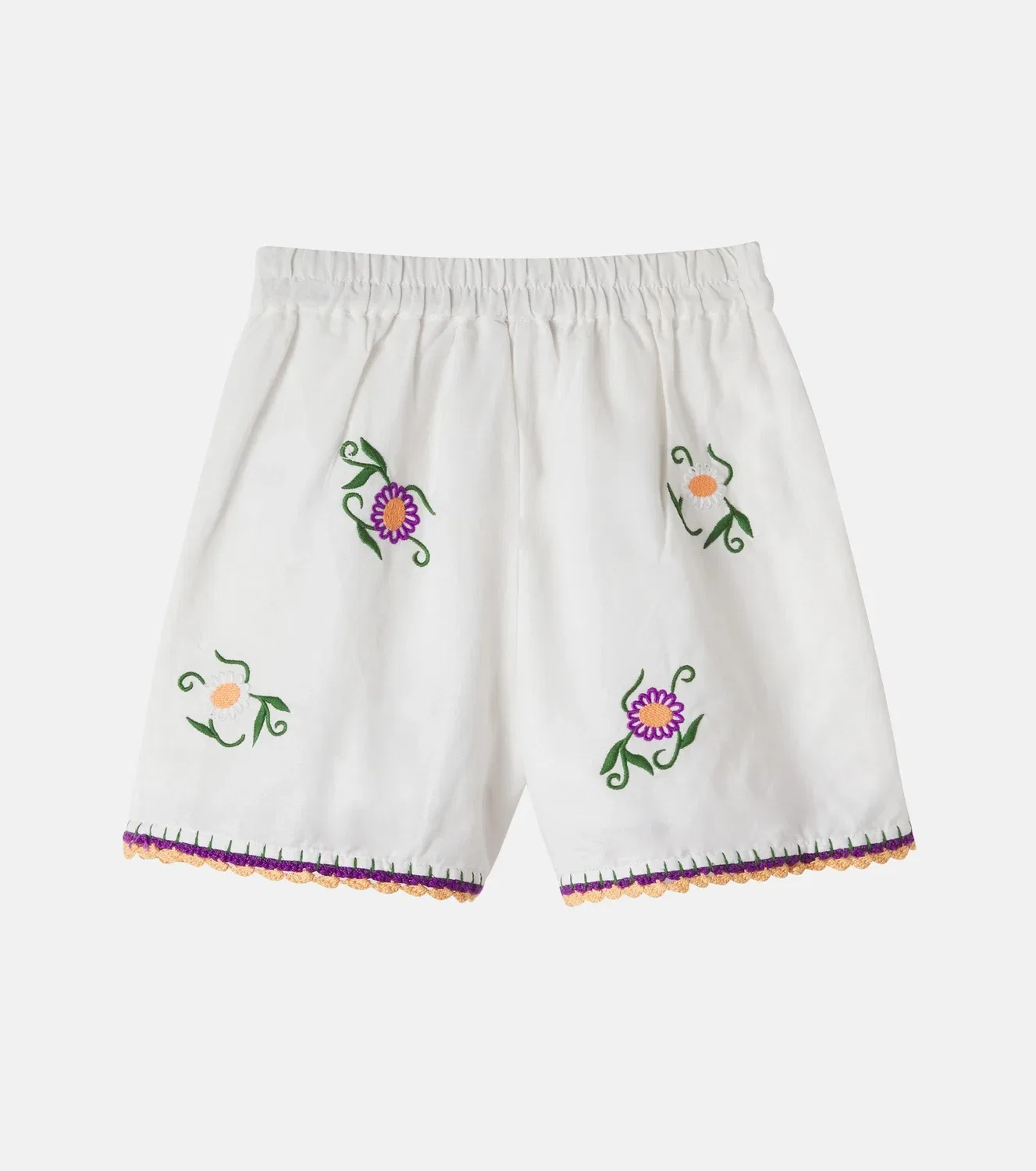 Шорты с вышивкой Stella Mccartney Kids, белый — фото 3