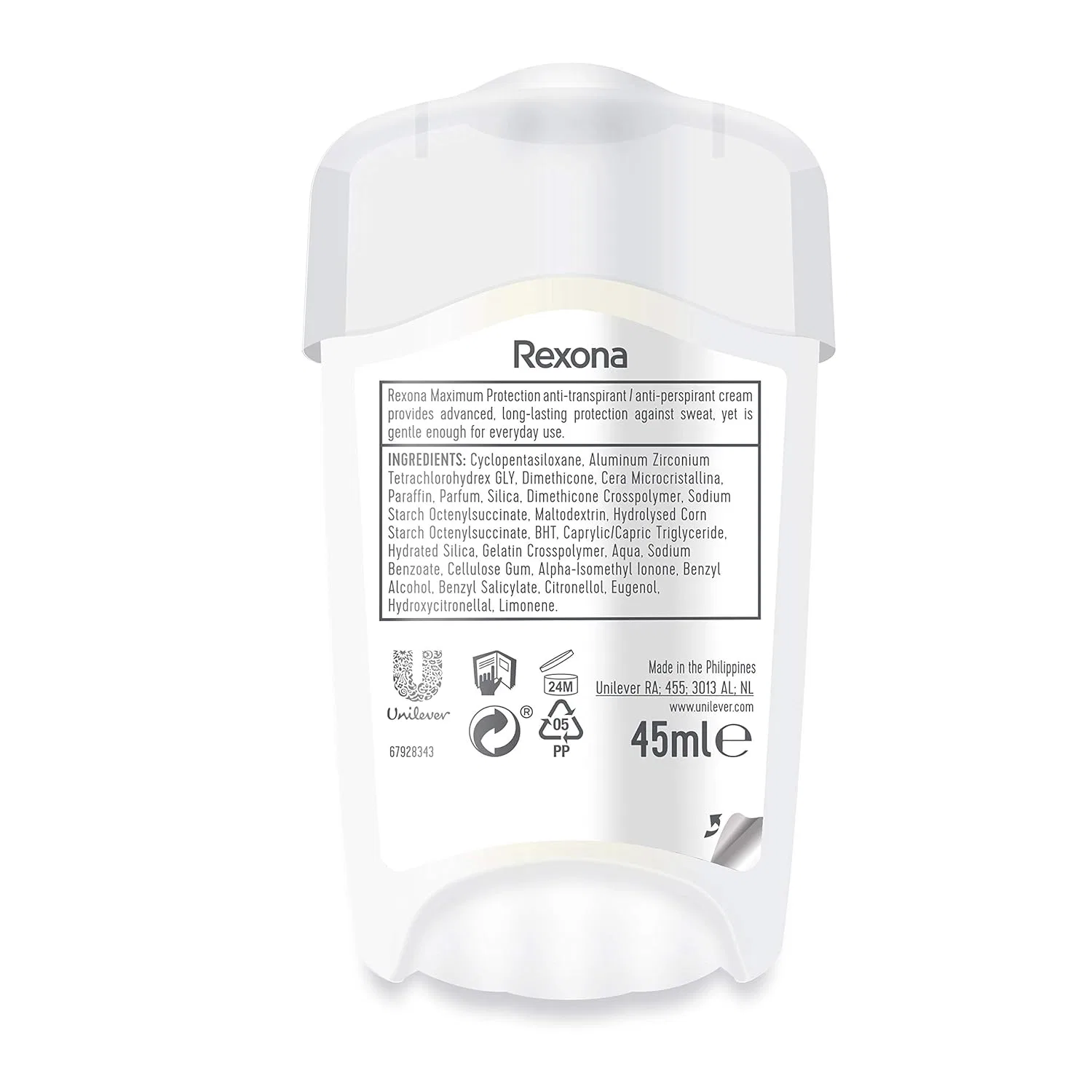 Антиперспирант Rexona Maximum Protection Deodorant Cream Stick Confidence, 45 мл — фото 2