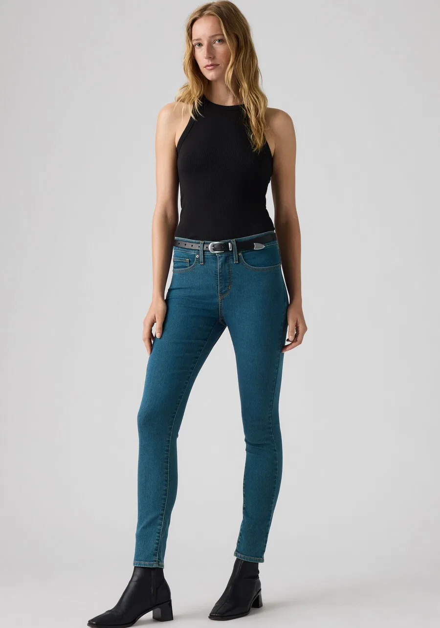 Узкие джинсы LEVI'S синего цвета — фото 4