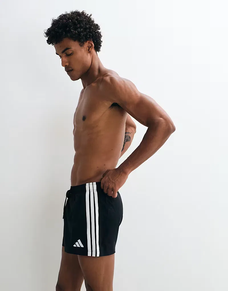 Плавки Adidas Training 3in с тремя полосками, черный — фото 3