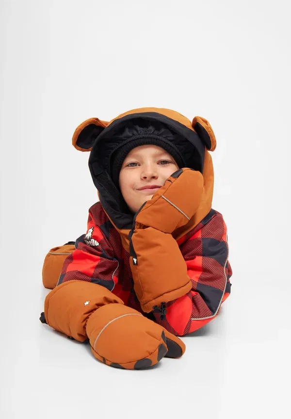 Комбинезон водонепроницаемый Teddydo Weedo, leather brown/red checkered, красный — фото 4