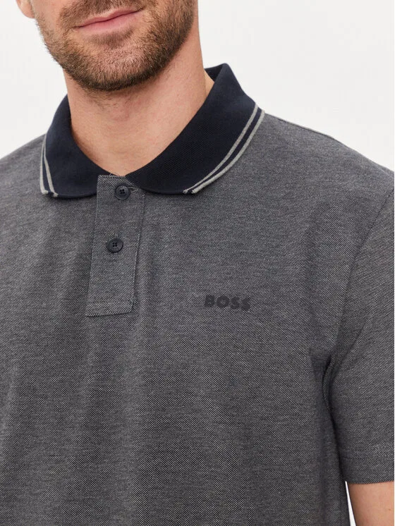 Поло relaxed fit Peoxfordnew Boss, темно-синий — фото 4