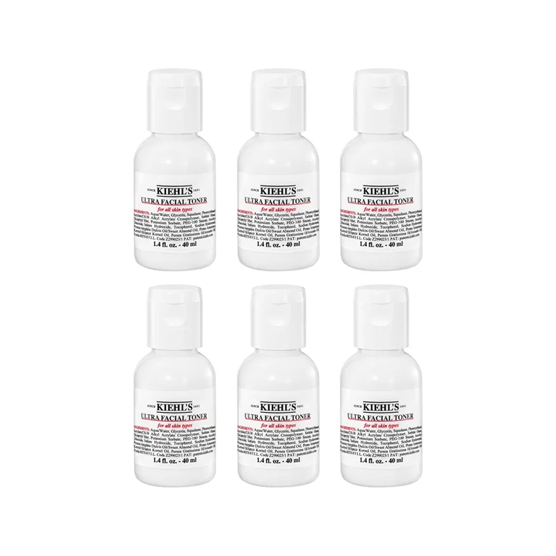 Женский набор средств для ухода за кожей Kiehl's, 40 мл x 6, Blue Astringent Herbal Lotion