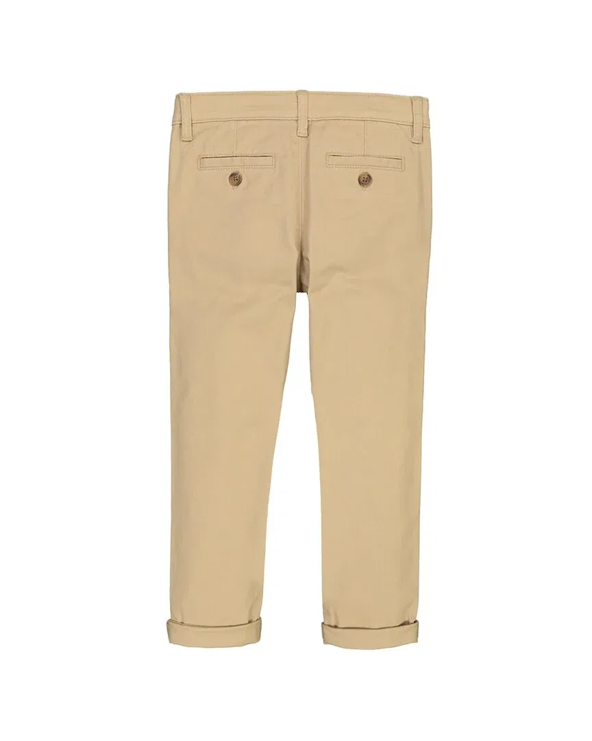 Детские брюки чинос с принтом Hope & Henry Organic Skinny Stretch Chino, коричневый — фото 2