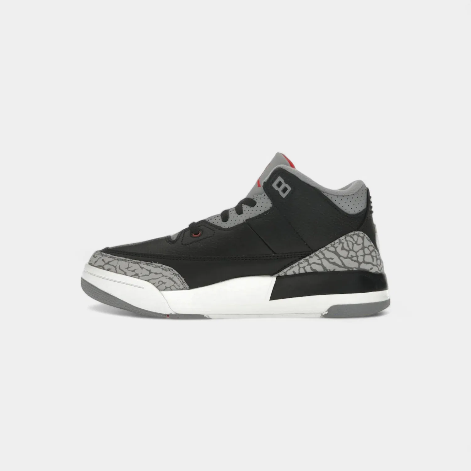 Детские кроссовки Jordan 3 Retro Black Cement (2024) (PS), Schwarz — фото 4