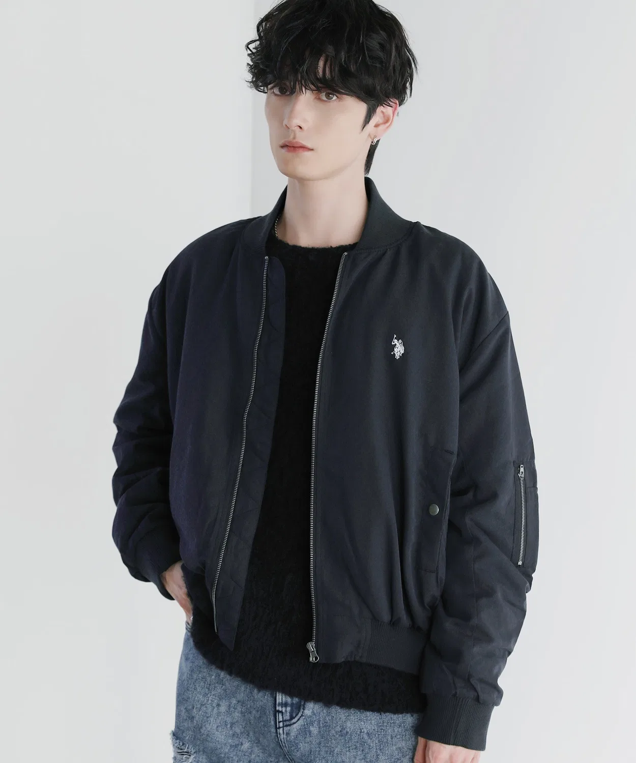 Мужская куртка MA-1 с утеплителем Oversize Short U.S. POLO ASSN., Khaki — фото 3