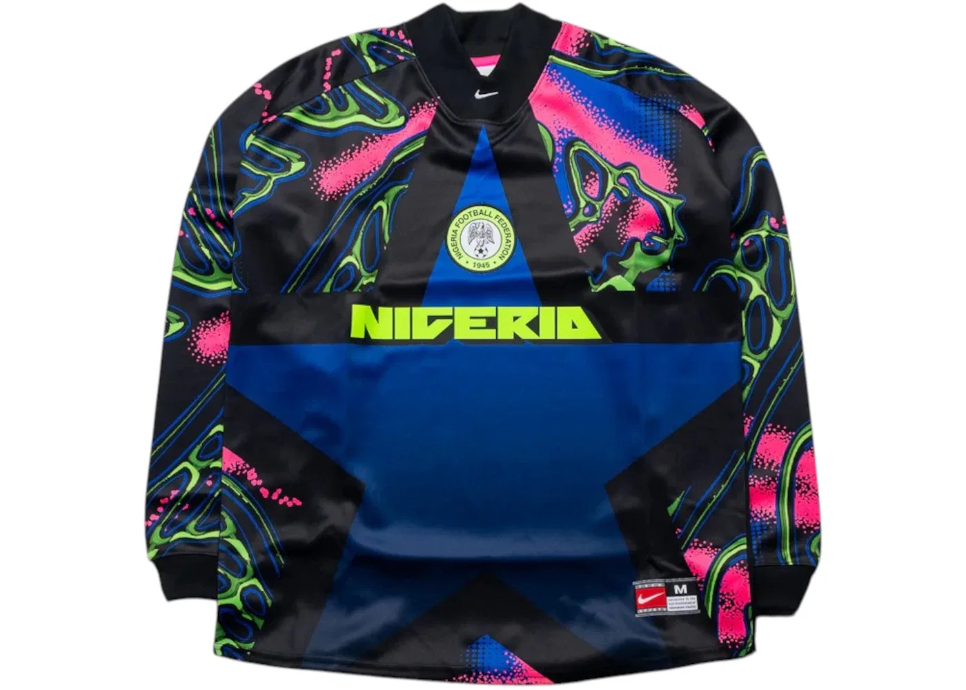 Мужская футболка-джерси с длинным рукавом Nike Nigeria Authentic Goalkeeper Jersey, Black/Hyper Pink