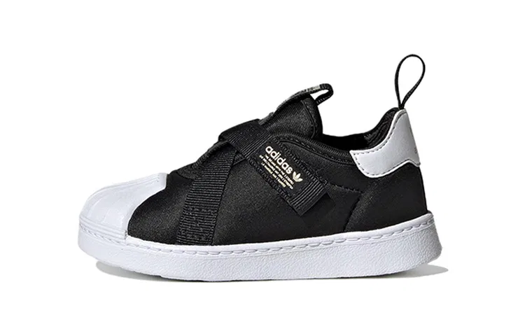 Детские кроссовки для мальчиков с защитой от истирания SUPERSTAR 360 Adidas Originals, Black White