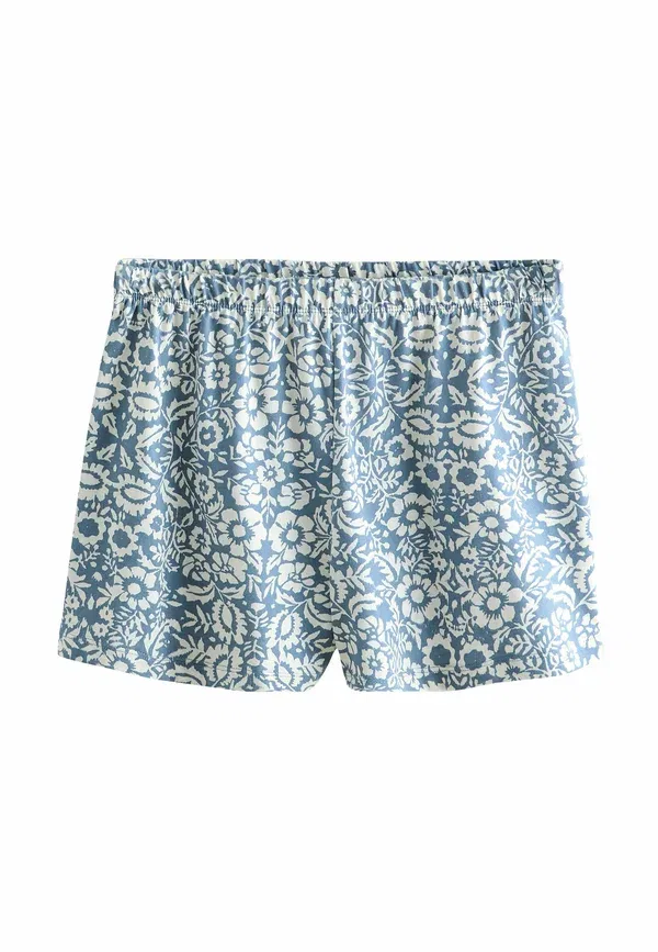 Пижамный комплект из хлопка Regular fit - short set - pyjama set Next floral, синий — фото 3