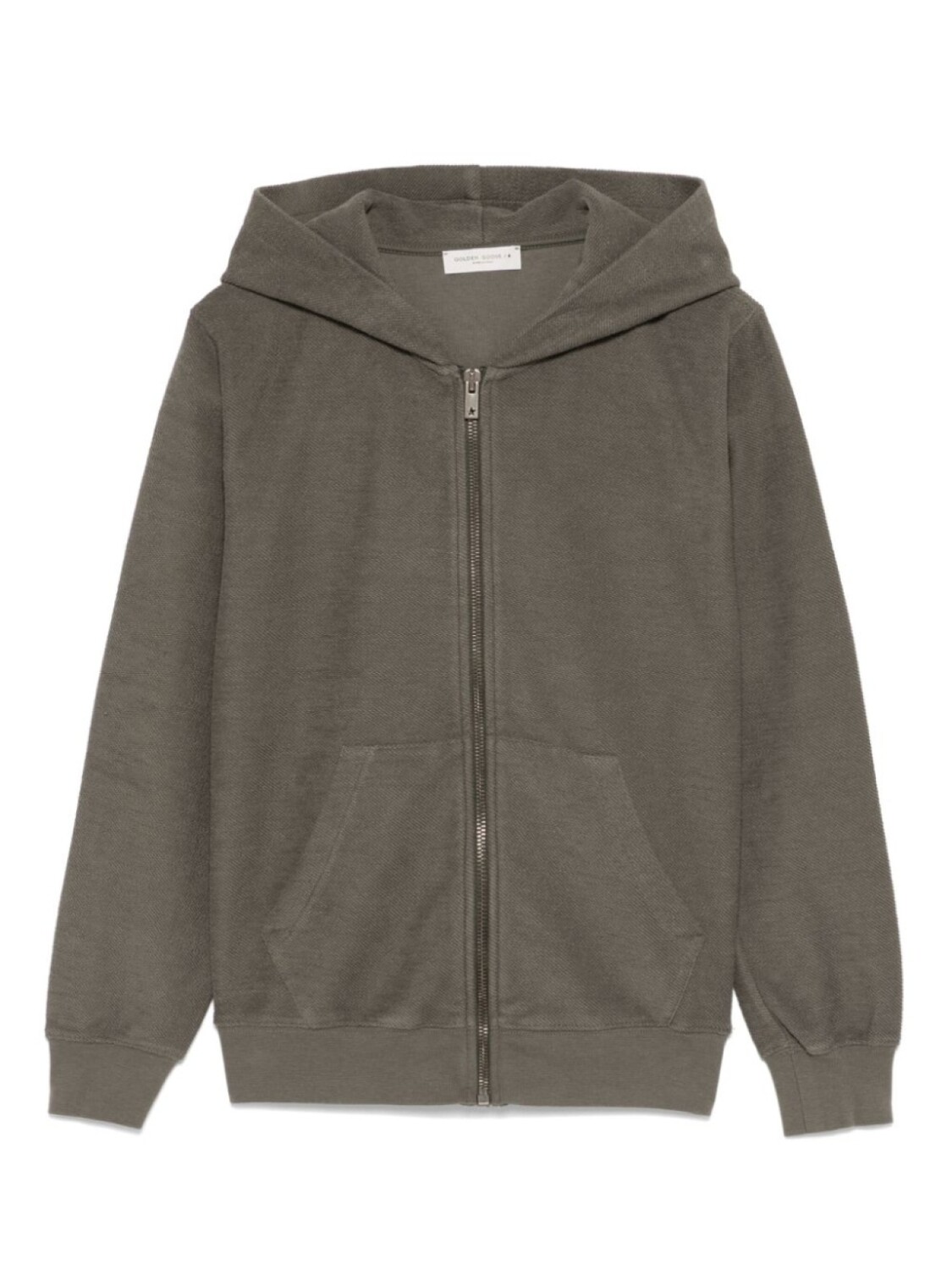 

Golden Goose Kids толстовка с капюшоном и нашивкой-логотипом, зеленый