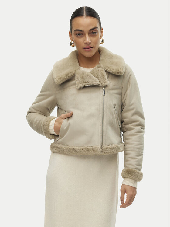 

Шуба стандартного кроя Vero Moda, серый
