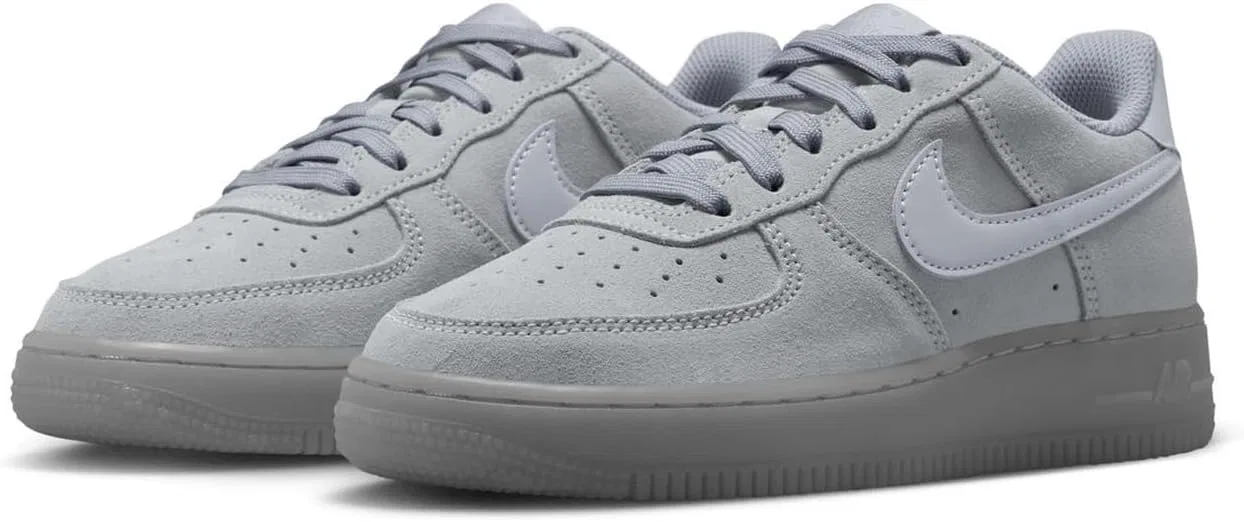 Детские кроссовки для девочек Nike Air Force 1 LV8 3 Grade School Lifestyle Shoes, Wolf Grey/Wolf Grey/Black — фото 3