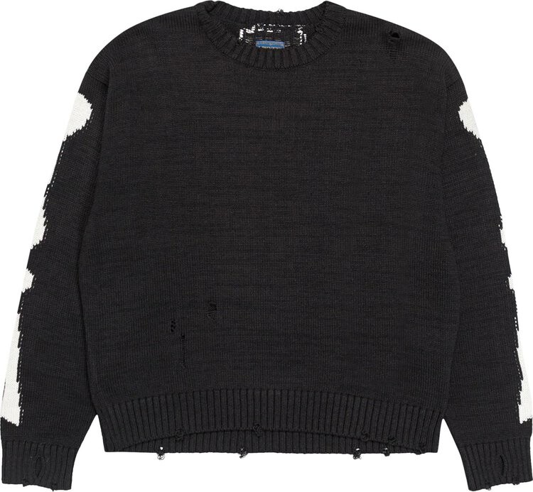 

Свитер Kapital 5G Cotton Knit Bone Crew Sweater 'Black', черный