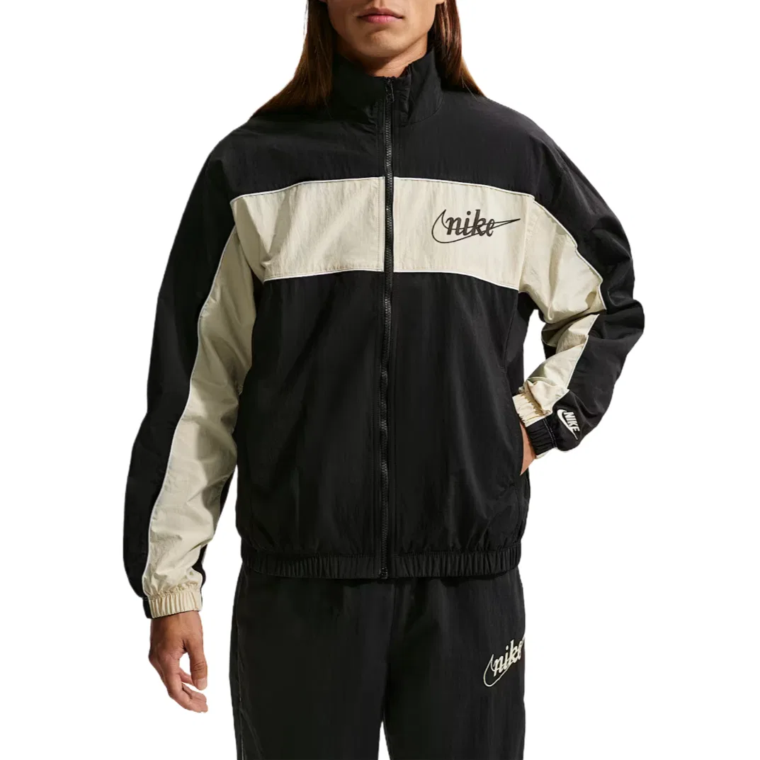 Мужская легкая куртка Nike Sportswear Club, Black/Light Khaki/Light Khaki