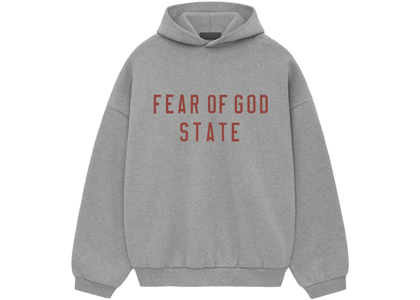 Мужская худи с принтом Essentials Fleece II Fear of God, Dark Heather