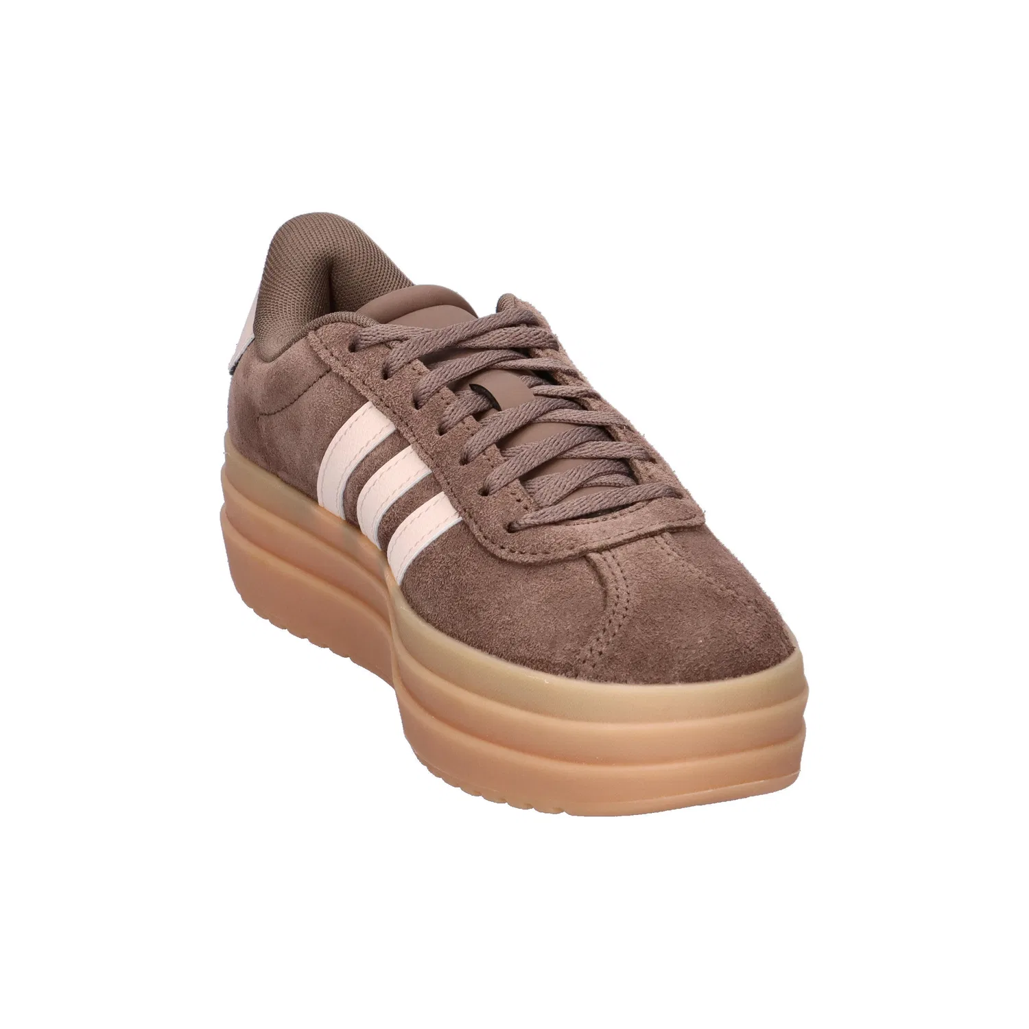 Детские кроссовки с текстильным верхом VL Court Bold Adidas, Braun / Rosa — фото 2