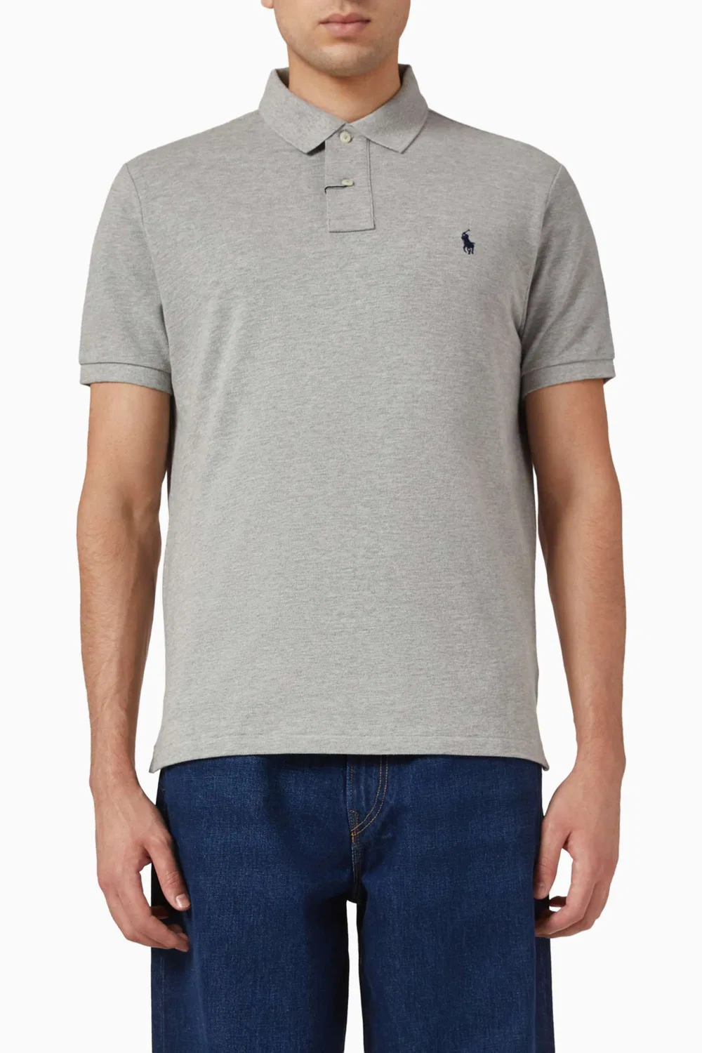 Футболка поло с логотипом Polo Ralph Lauren, серый