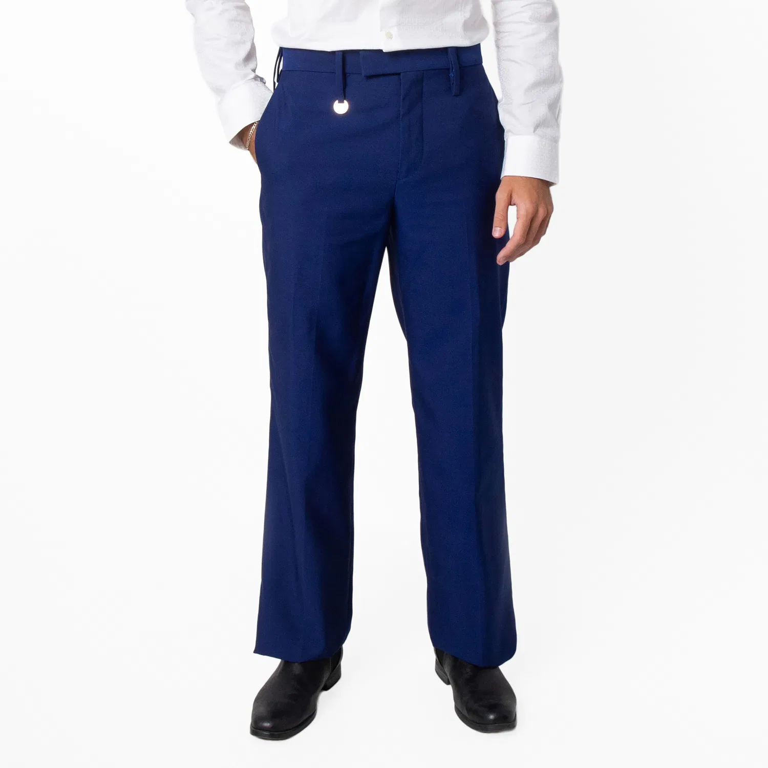Брюки из шерсти с эффектом иризации EKD Tag Wool Tailored Burberry, Marine