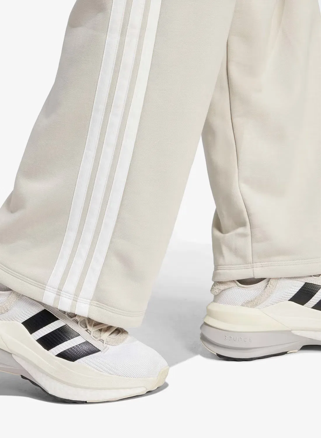 Джоггеры с открытым низом из футера 3-Stripes Adidas, белый — фото 4