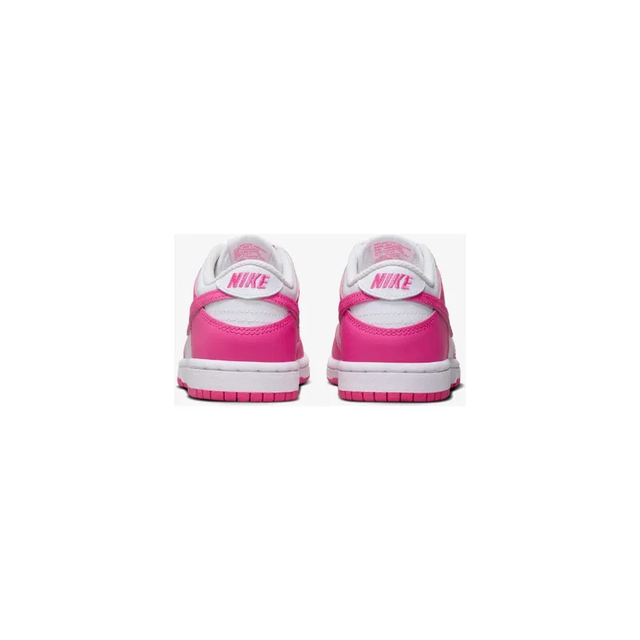 Детские кроссовки с низким силуэтом Dunk Low Nike, Бело-розовый — фото 3
