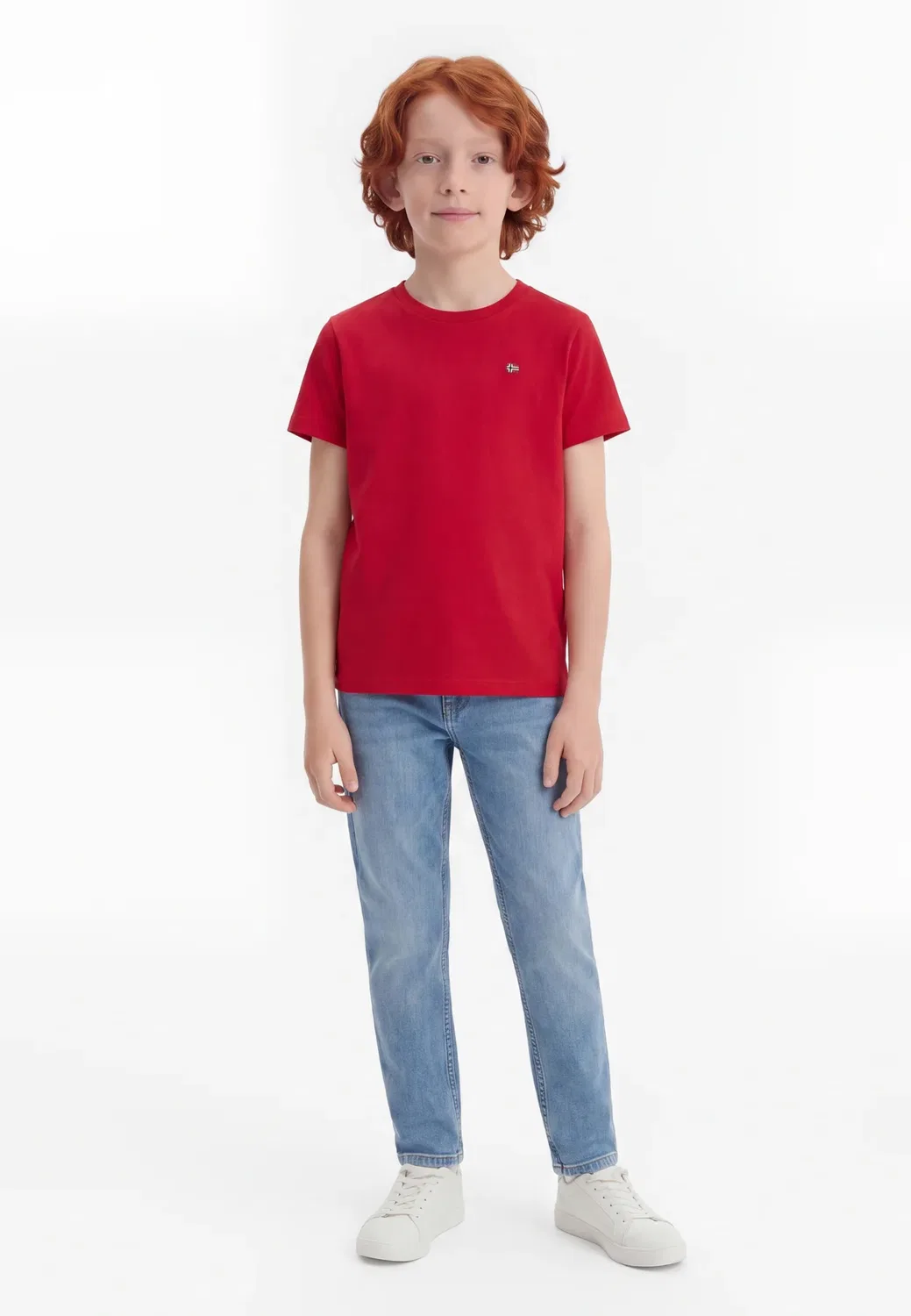 Футболка Salis с коротким рукавом (4-16 лет) - базовая футболка Napapijri, Haute Red