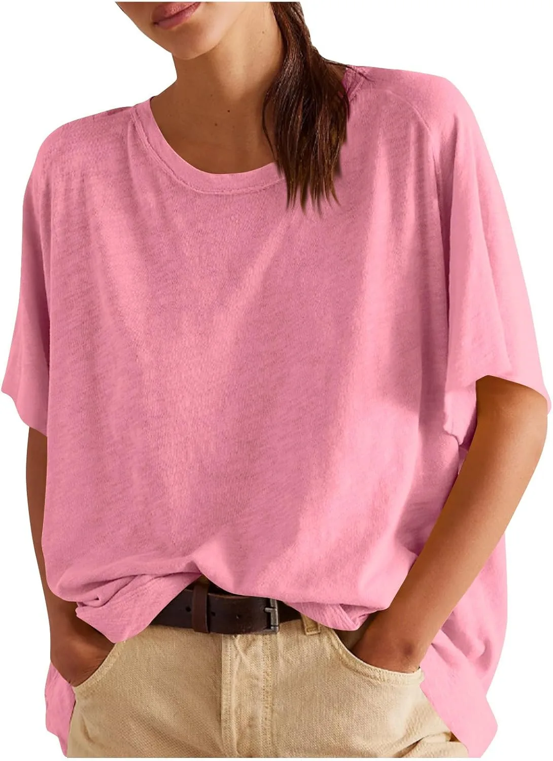 

Летняя женская блузка oversized ex-boyfriend с коротким рукавом XUNRYAN