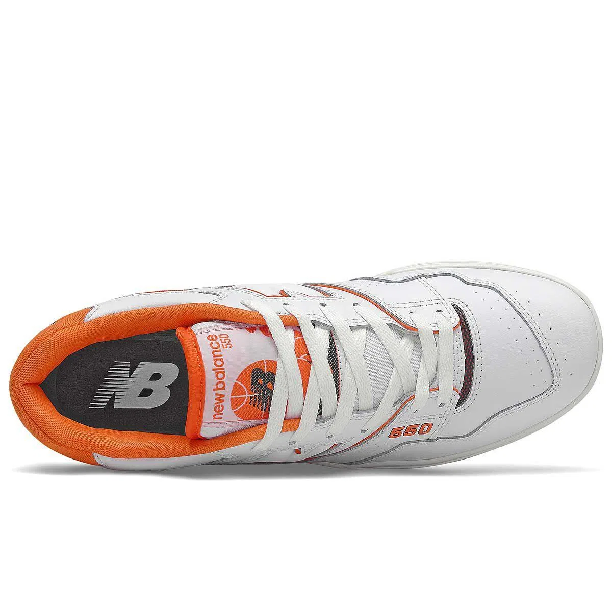 Детские кроссовки с ретро-дизайном 550 Syracuse New Balance, White Orange — фото 4