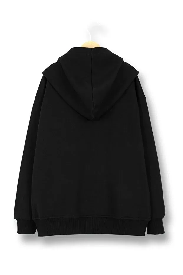Детское худи для мальчиков хлопковое Ww Waka Waka Kids Store, Black — фото 3