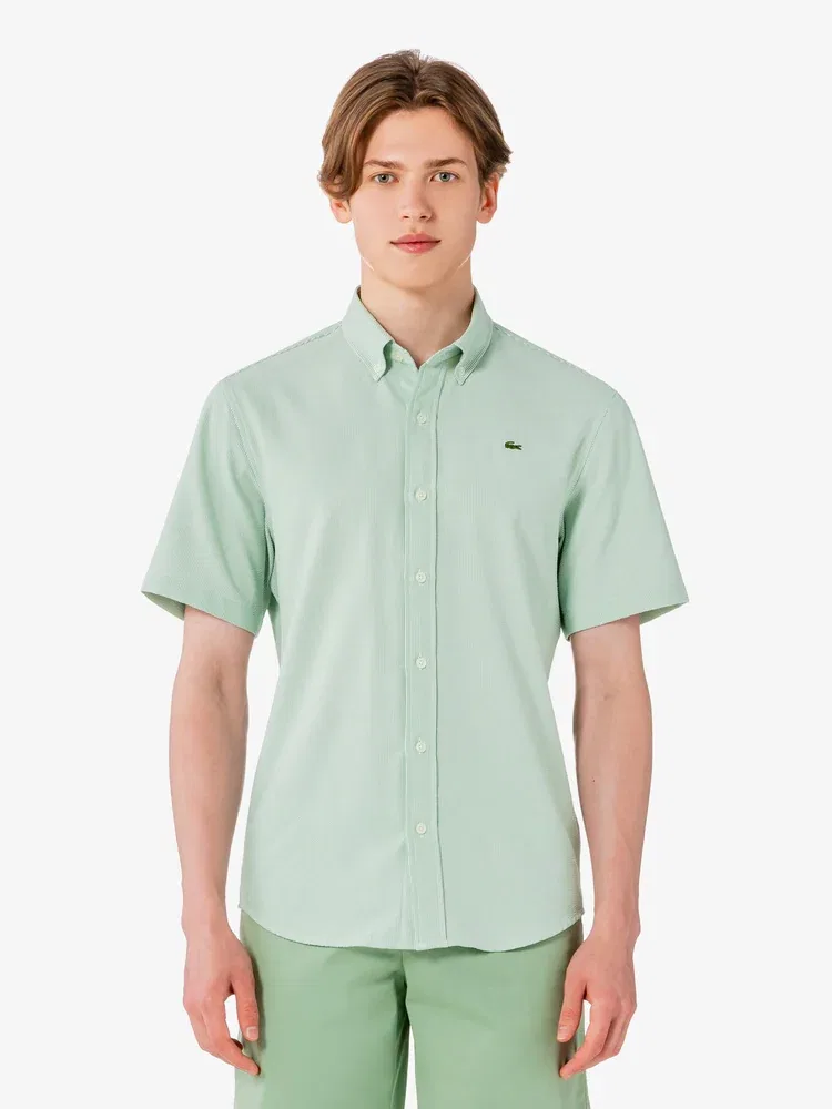 Футболка поло Lacoste CH440E, мужская, полиэстер, зеленый