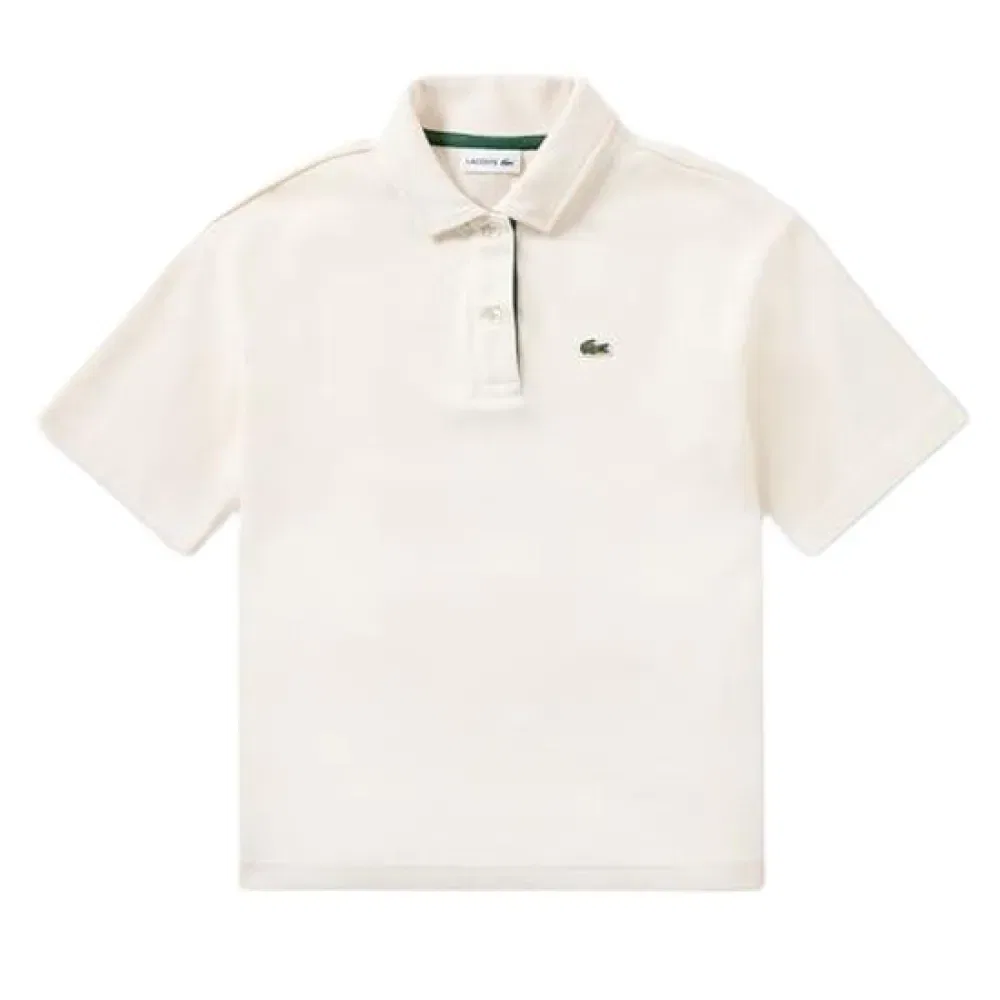 Детское поло для девочек с коротким рукавом Lacoste kids, Beige — фото 3