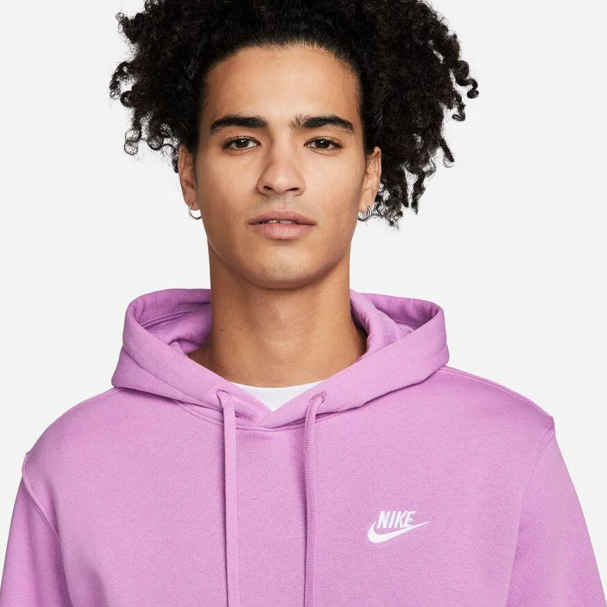 Мужское худи из флиса с капюшоном Nike Sportswear Club Fleece, Fluoreszierendes Magenta — фото 3