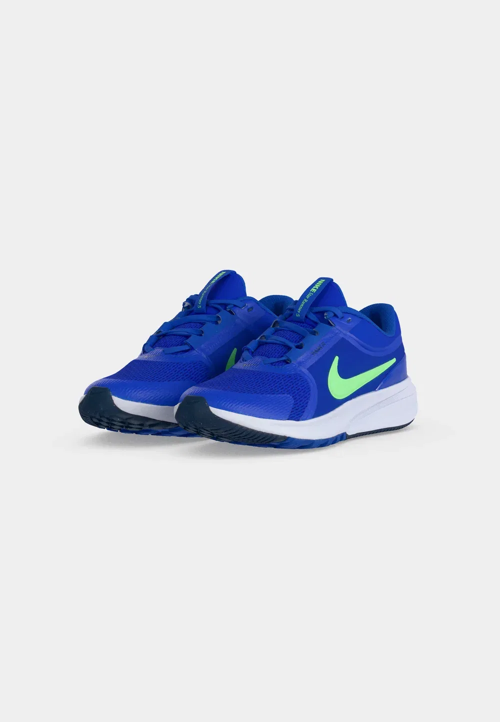 Кроссовки Star Runner 5 унисекс для бега по улицам Nike Performance, Racer Blue/Illusion Green/Midnight Navy — фото 3