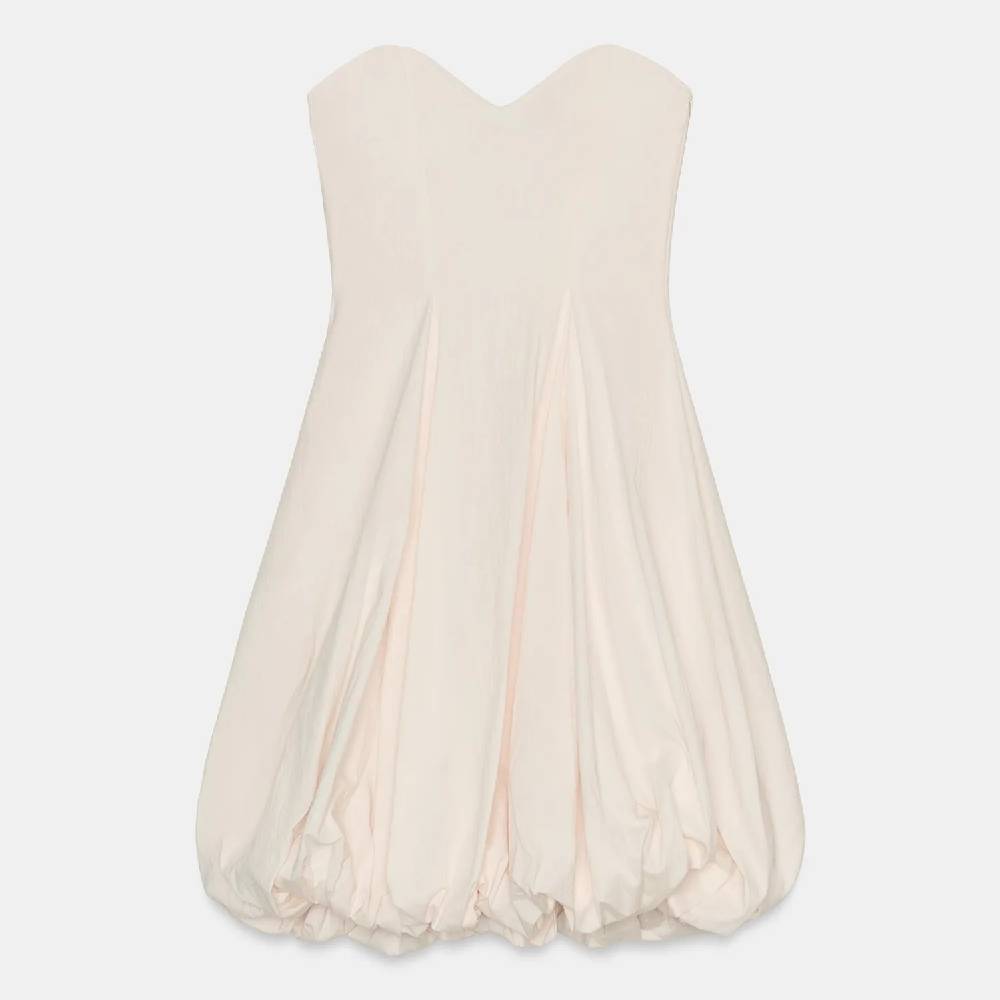 Платье Zara Sweetheart Neckline Balloon, светло-розовый — фото 2