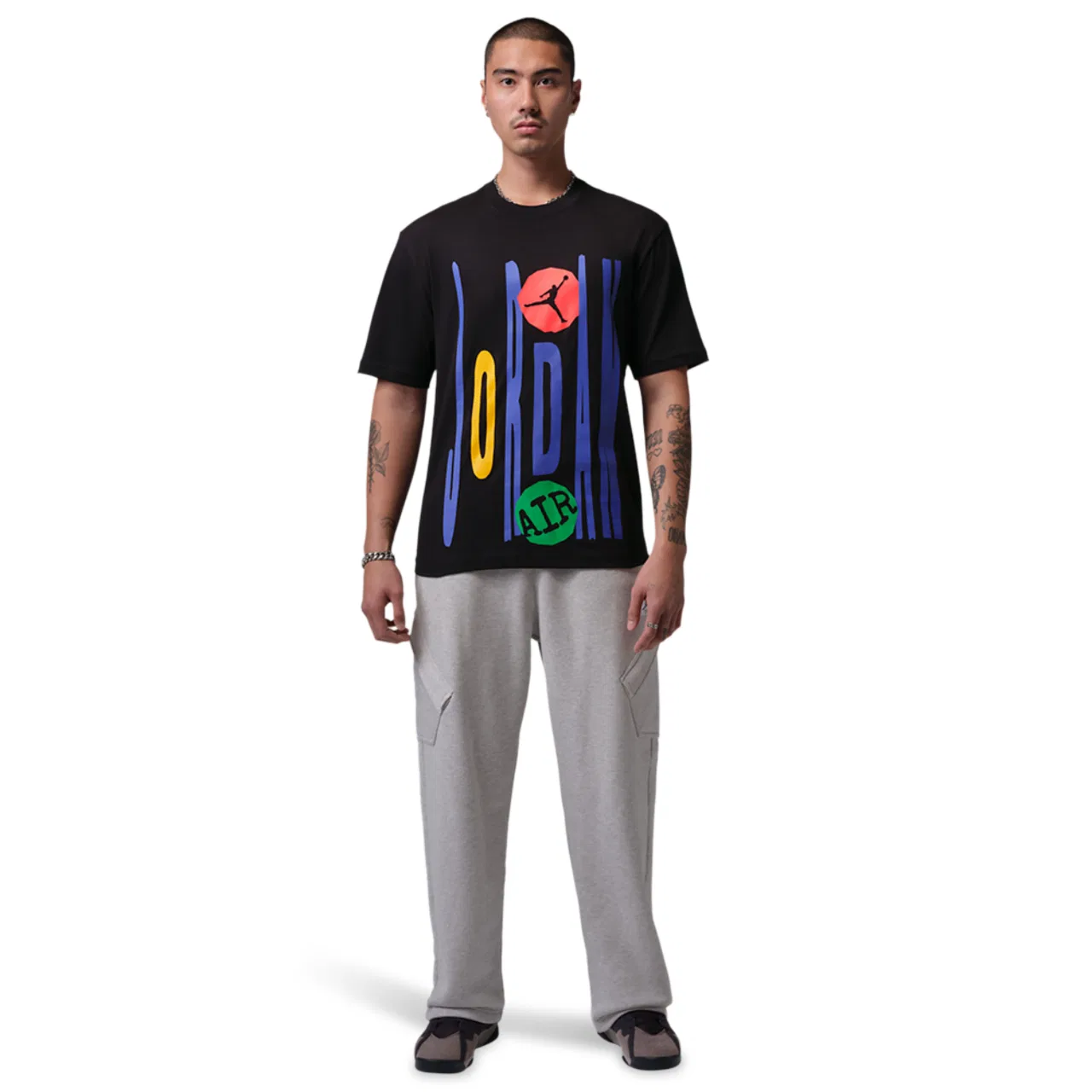 Футболка мужская Technicolor WM Graphic Short Sleeve Crew Jordan, черный — фото 4