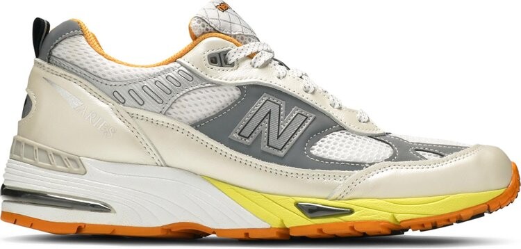 

Кроссовки New Balance Aries x 991 Made In England 'Orange Silver', серебряный, Серый, Кроссовки New Balance Aries x 991 Made In England 'Orange Silver', серебряный