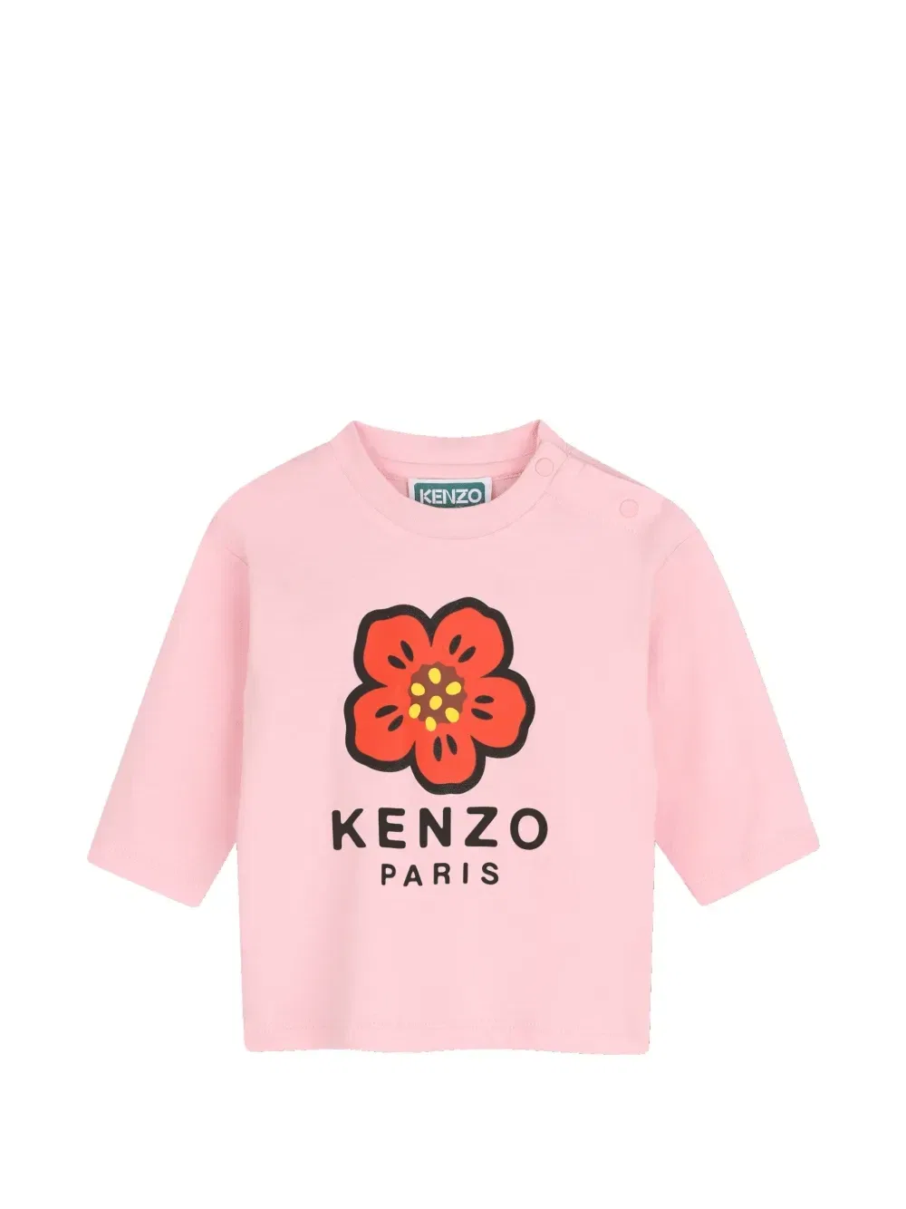 Футболка Boke Flower с длинными рукавами Kenzo Kids, розовый