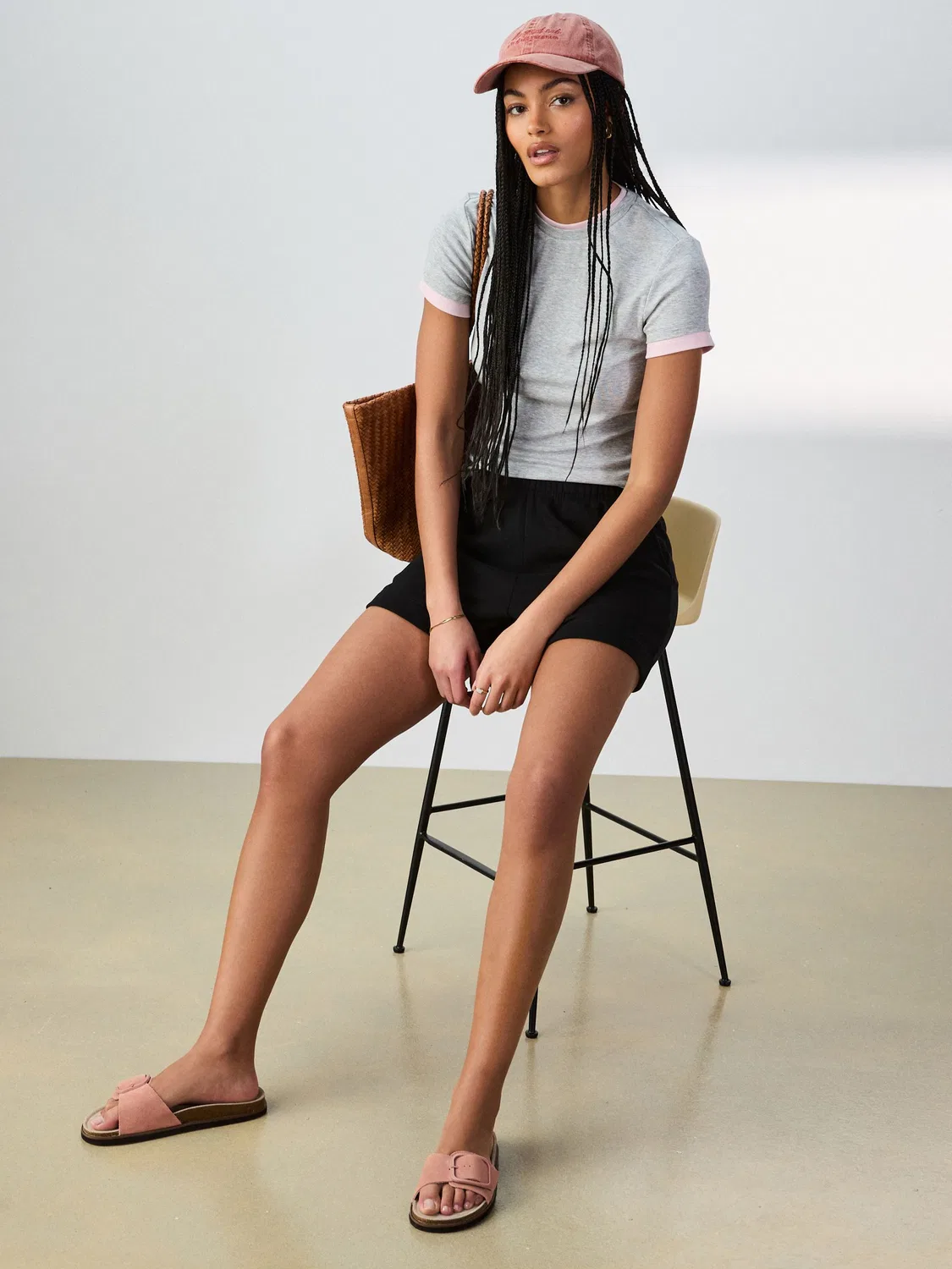 Шорты спортивные, свободная посадка, Black Sweat Shorts Next, черный — фото 2