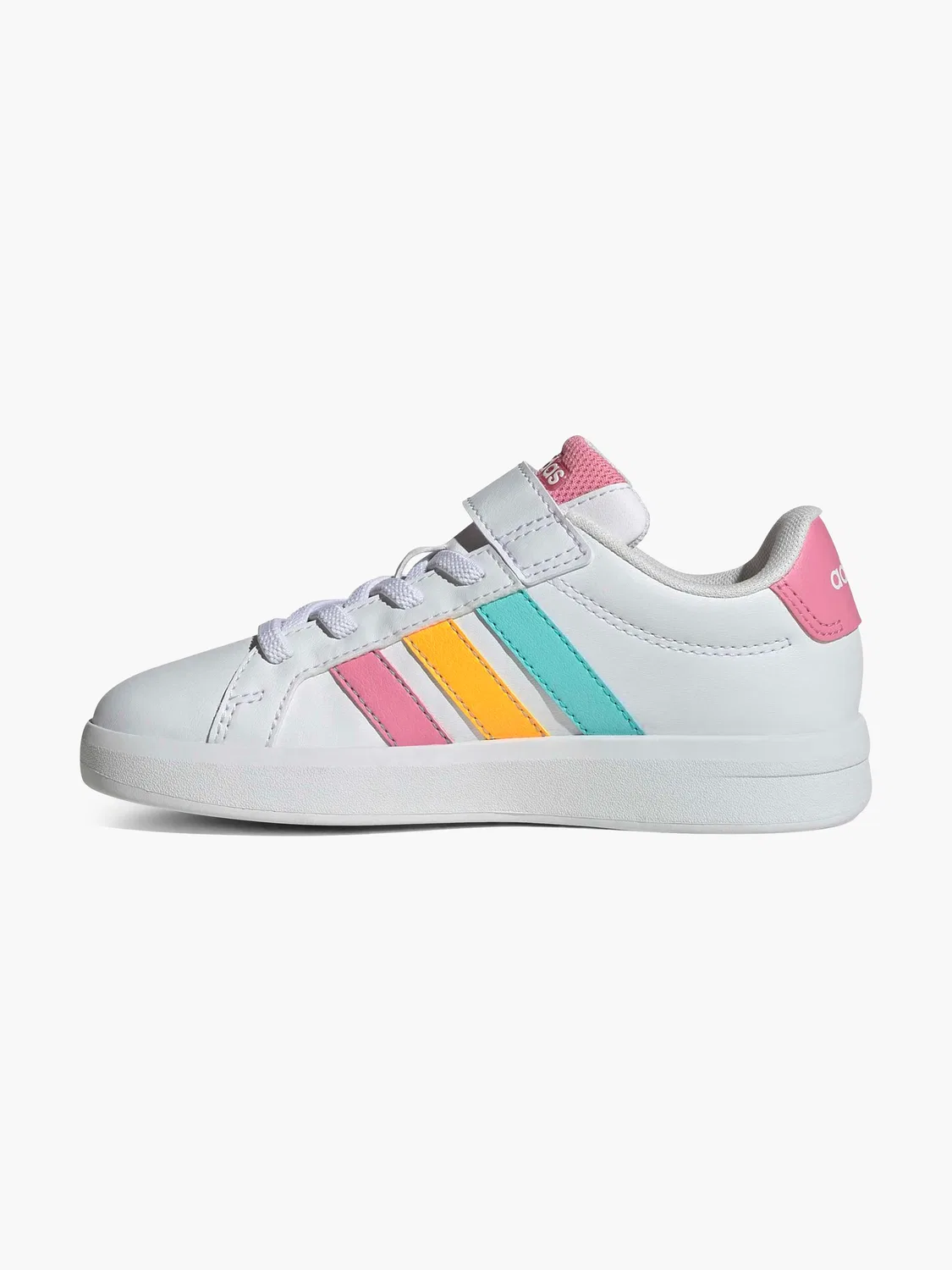 Детские кроссовки на липучках Adidas Grand Court 3.0 EL C, белый — фото 3