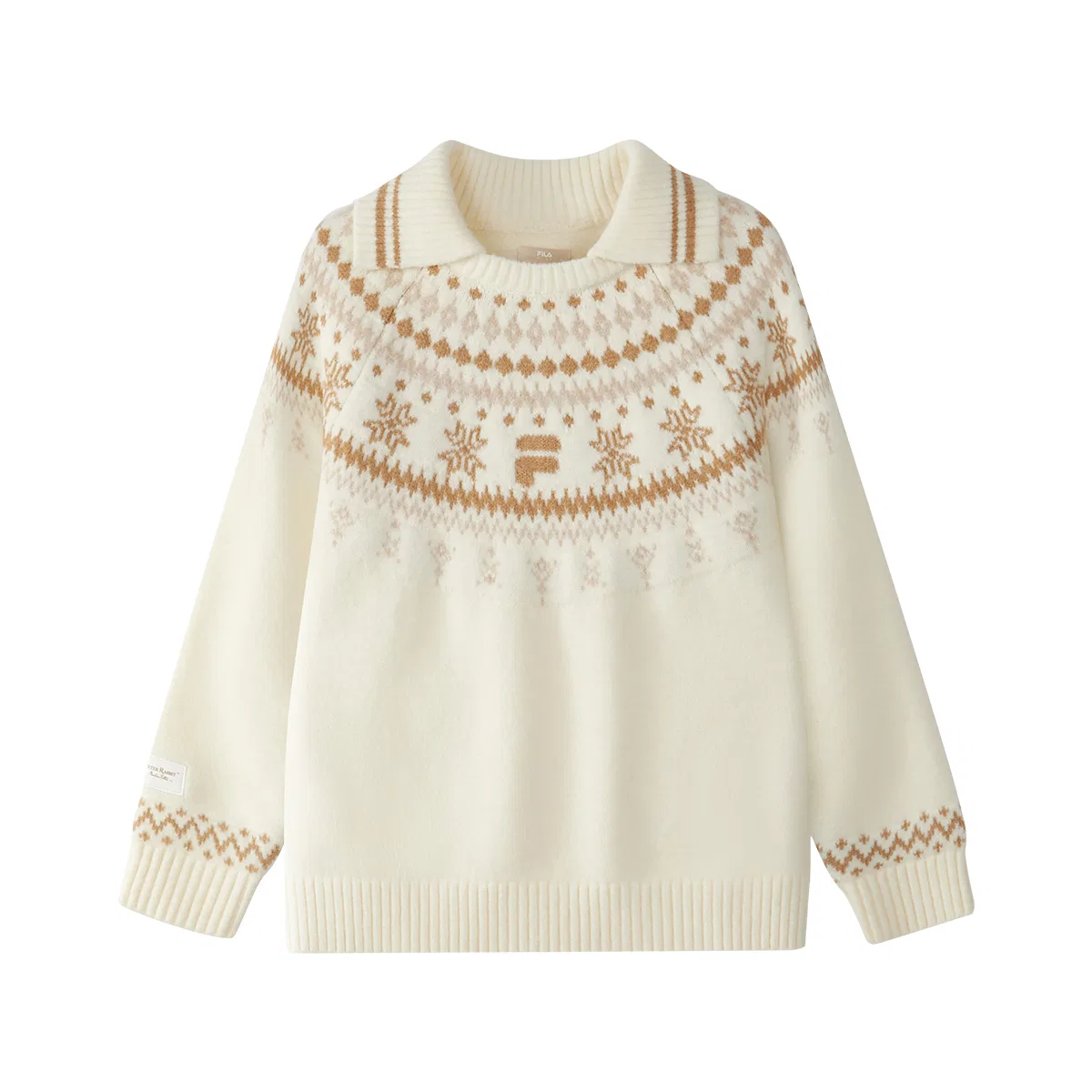 Детский свитер с круглым вырезом FILA KIDS, Steam White
