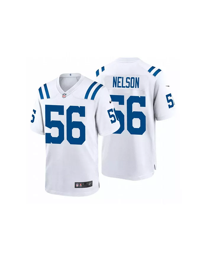 

Мужская альтернативная игровая футболка Quenton Nelson Indianapolis Colts Nike, белый
