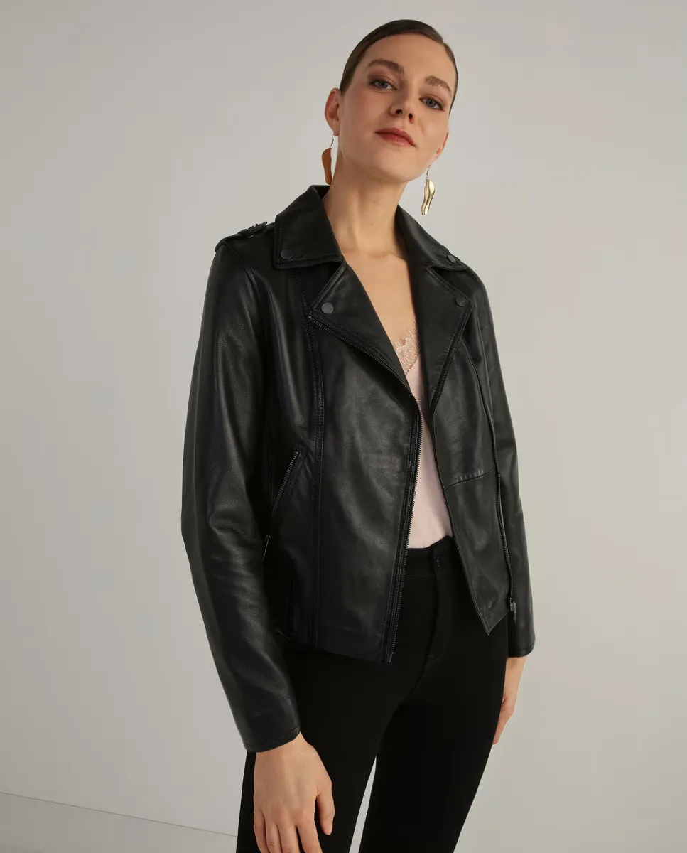 

Женская косуха из 100% кожи Woman El Corte Inglés, черный