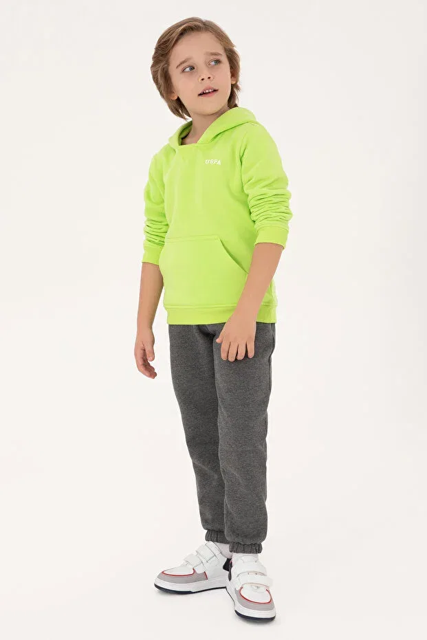 Детское худи для мальчиков с капюшоном U.S. Polo Assn., Apple Green — фото 2