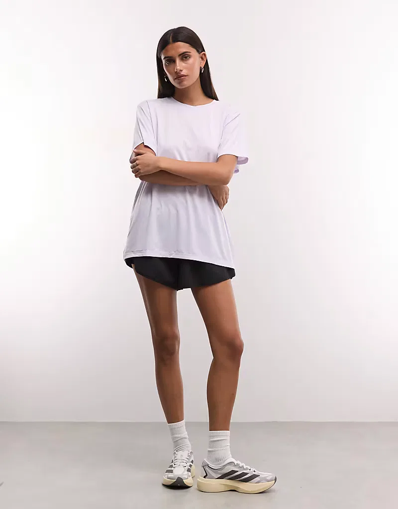 Футболка Adidas Performance D4T сиреневого — фото 2
