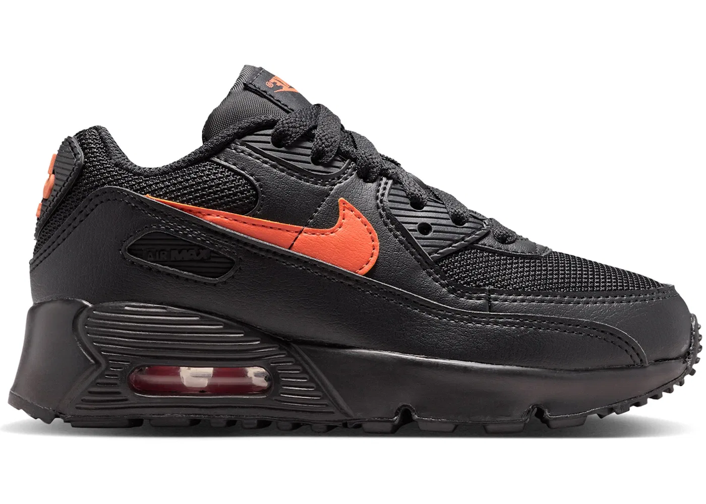 Детские кроссовки с классическим дизайном Nike Air Max 90 Nike, Black/Turf Orange