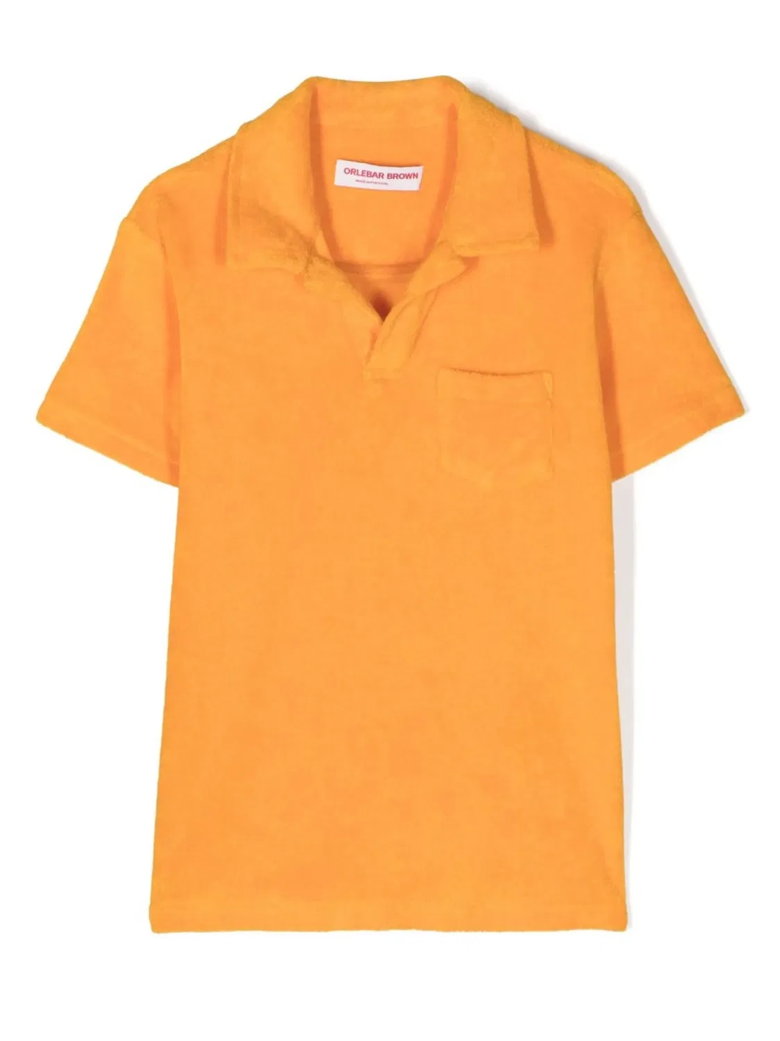 Флисовая рубашка поло Orlebar Brown Kids, оранжевый