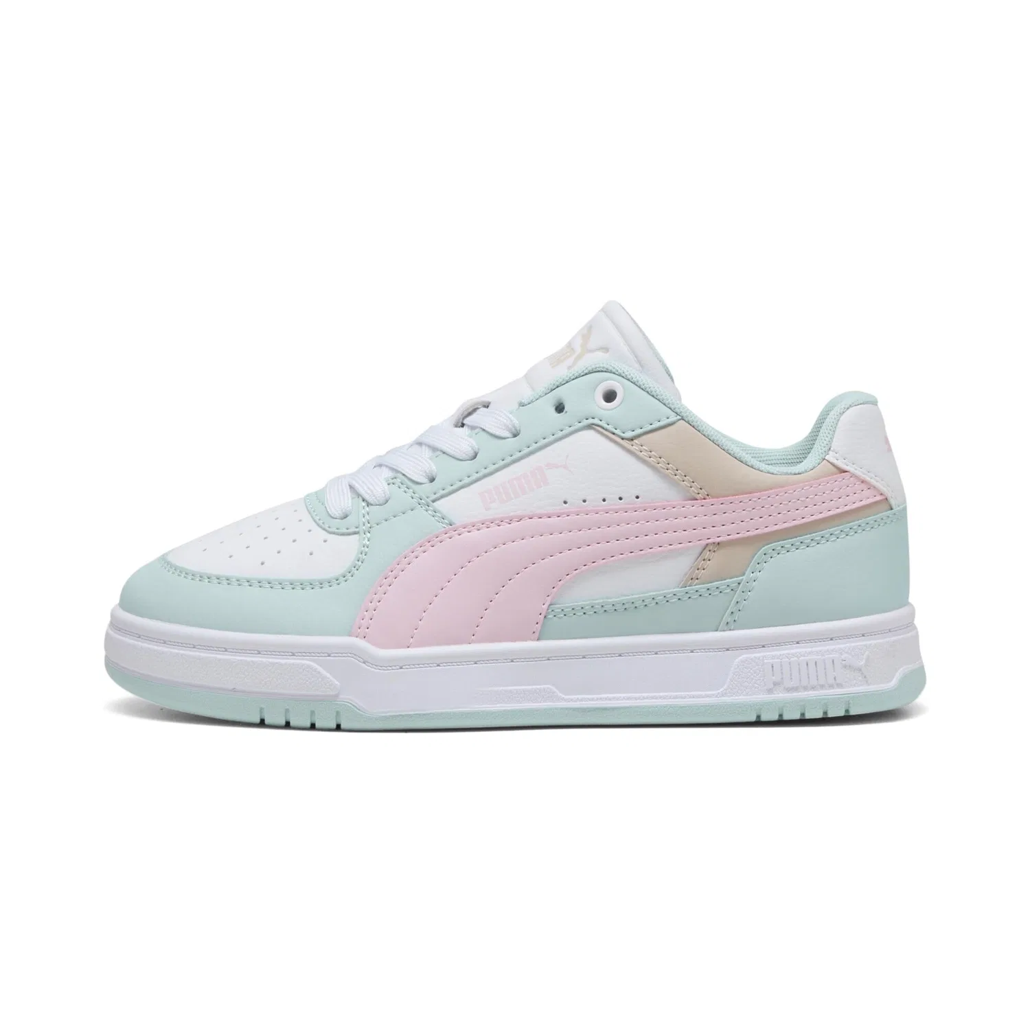 Детские кроссовки для мальчиков с принтом PUMA Caven 2.0 Jr PUMA, Aqua Glow Powder Pink White Blue — фото 3