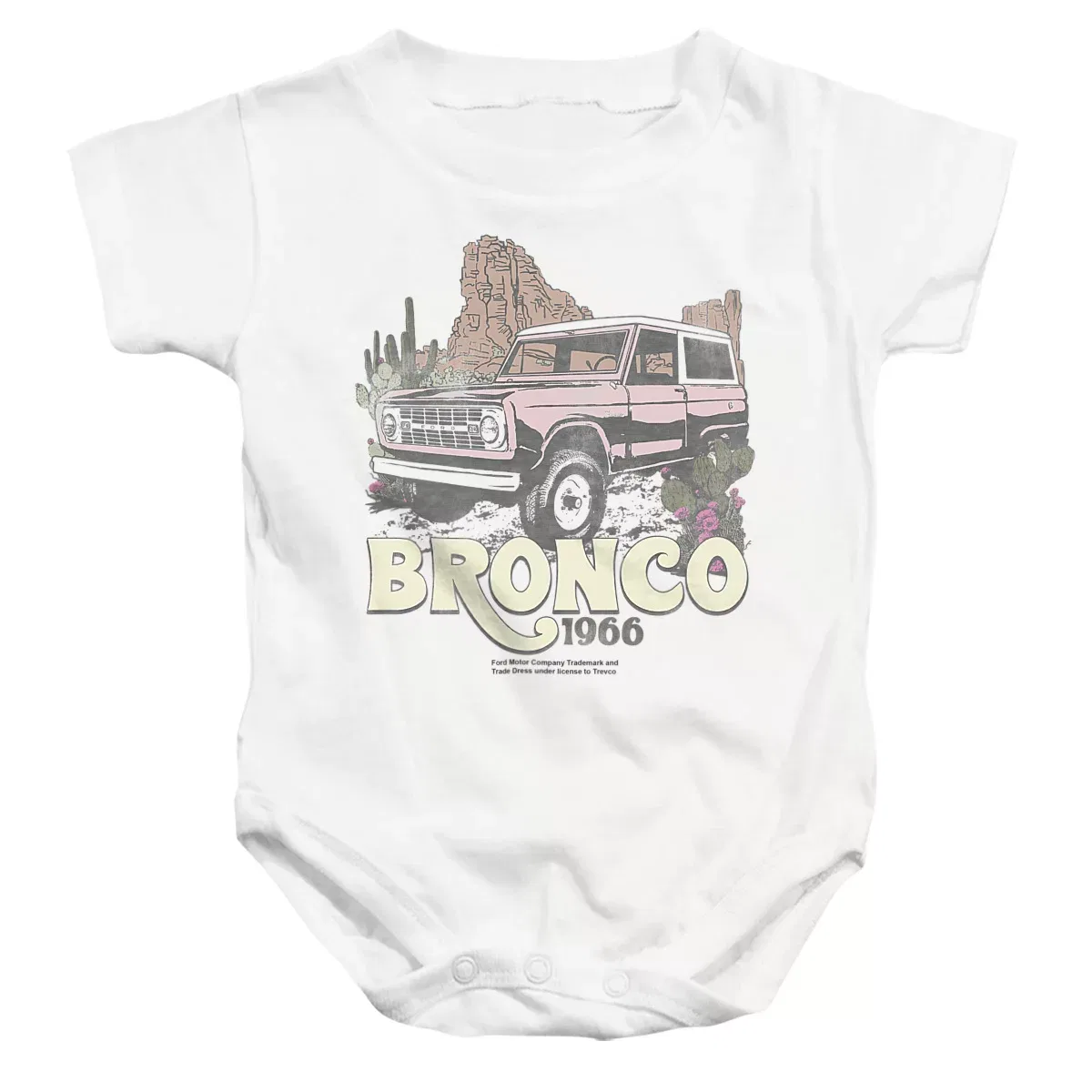Детское боди с коротким рукавом Ford Bronco Desert 1966 Ford, White